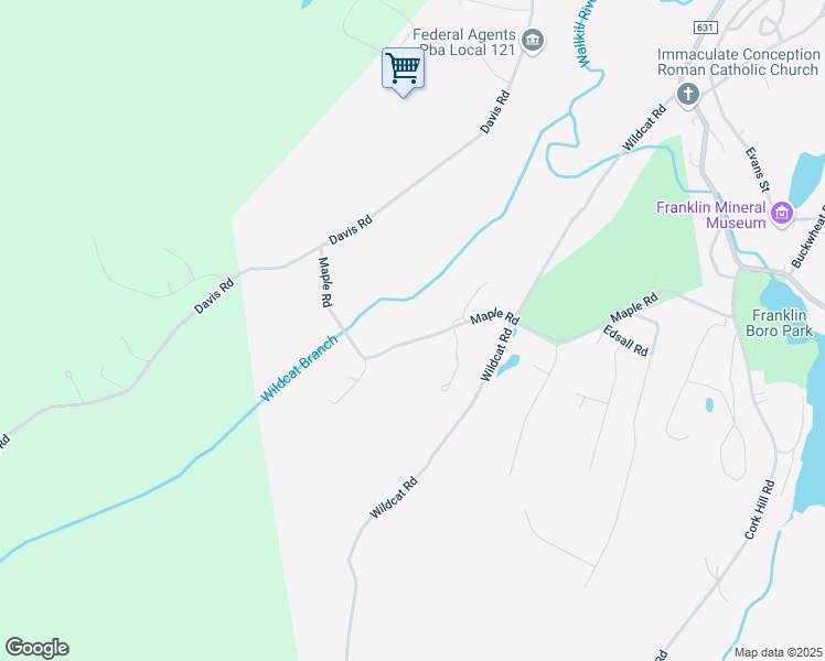 map of restaurants, bars, coffee shops, grocery stores, and more near 148 Maple Road in Franklin