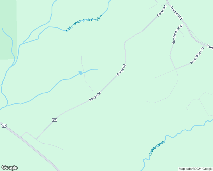 map of restaurants, bars, coffee shops, grocery stores, and more near Barrys Road in White Haven