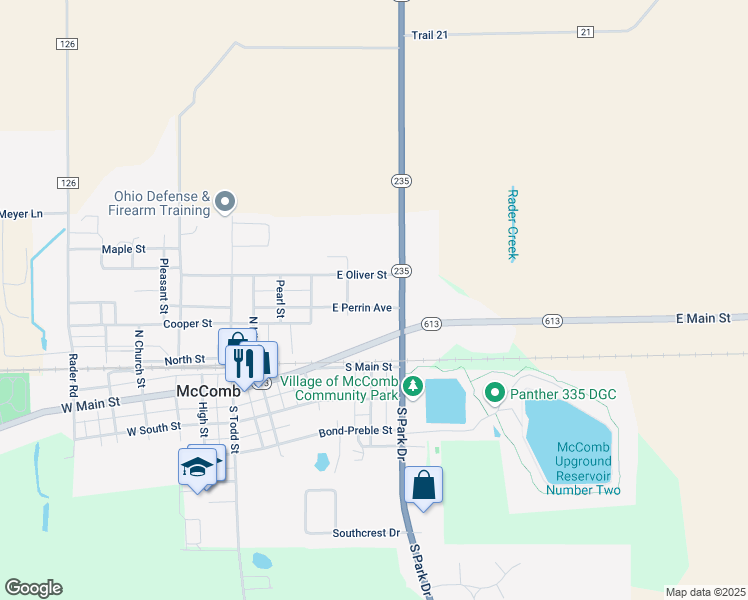 map of restaurants, bars, coffee shops, grocery stores, and more near 324 East Perrin Avenue in McComb