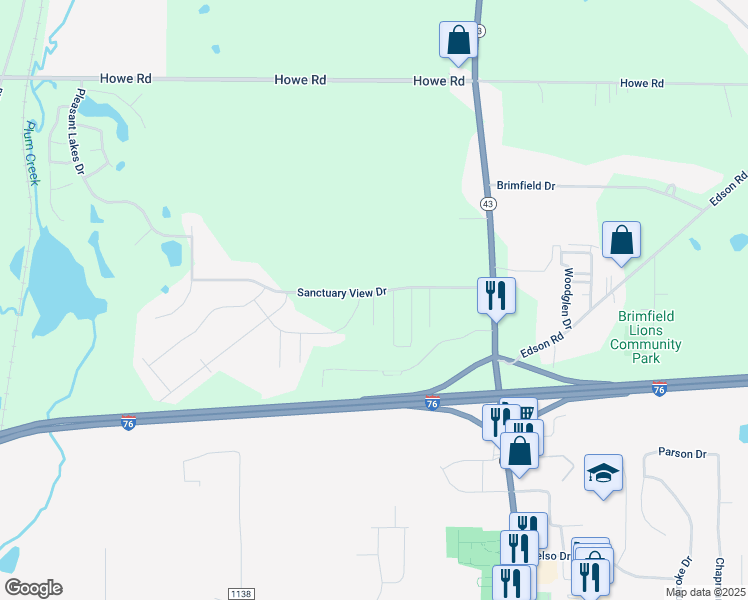 map of restaurants, bars, coffee shops, grocery stores, and more near 2475 Waterford Pointe Dr in Kent
