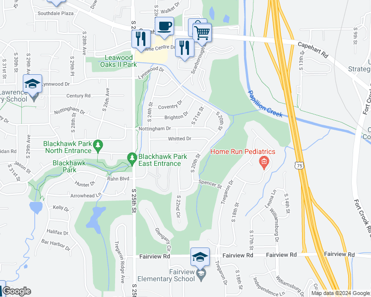 map of restaurants, bars, coffee shops, grocery stores, and more near 2106 Greenwald Street in Bellevue