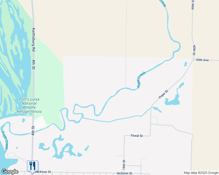 map of restaurants, bars, coffee shops, grocery stores, and more near 228 16th Street in Keithsburg
