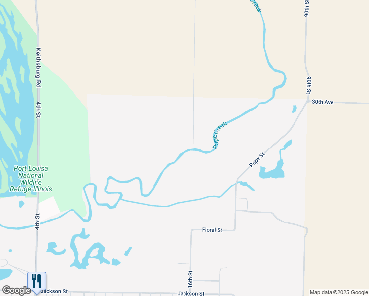 map of restaurants, bars, coffee shops, grocery stores, and more near 228 16th Street in Keithsburg