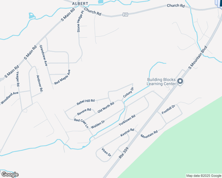 map of restaurants, bars, coffee shops, grocery stores, and more near 22 Colonels Ridge Road in Mountain Top