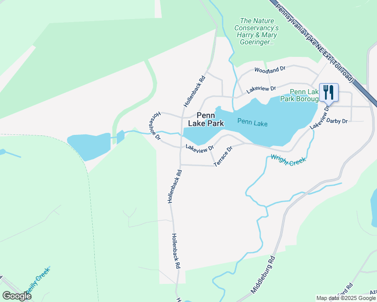 map of restaurants, bars, coffee shops, grocery stores, and more near 113 Terrace Dr in White Haven