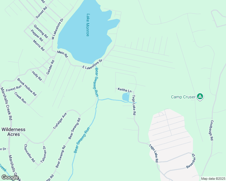 map of restaurants, bars, coffee shops, grocery stores, and more near 454 Hannan Lane in East Stroudsburg