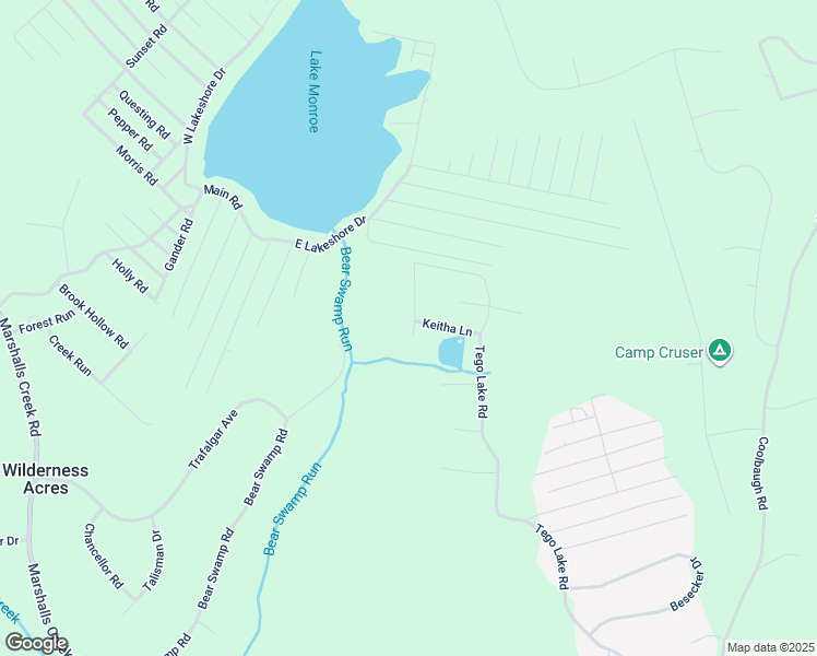 map of restaurants, bars, coffee shops, grocery stores, and more near 454 Hannan Lane in East Stroudsburg