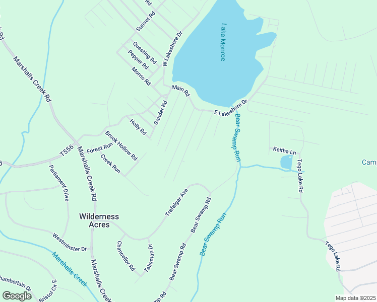 map of restaurants, bars, coffee shops, grocery stores, and more near 6639 Delilah Road in East Stroudsburg