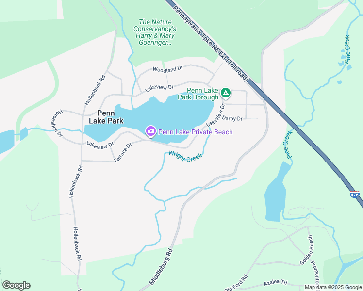 map of restaurants, bars, coffee shops, grocery stores, and more near 1163 Lakeview Drive in White Haven