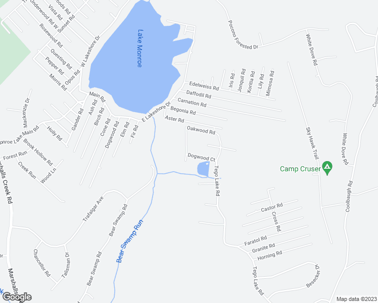 map of restaurants, bars, coffee shops, grocery stores, and more near 445 Hannan Lane in East Stroudsburg
