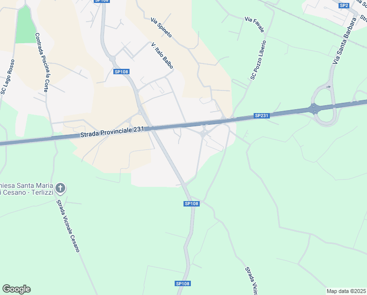 map of restaurants, bars, coffee shops, grocery stores, and more near 98 Strada Provinciale 231 in Mariotto