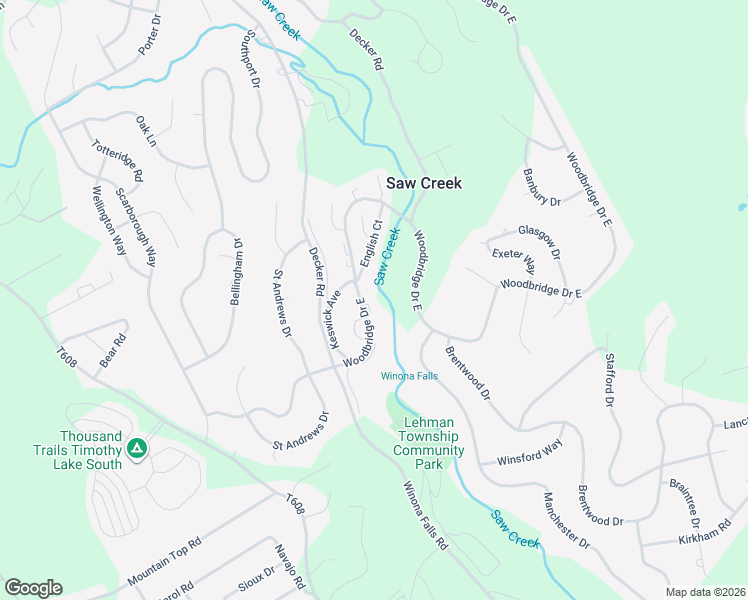 map of restaurants, bars, coffee shops, grocery stores, and more near 102 At the Falls in East Stroudsburg
