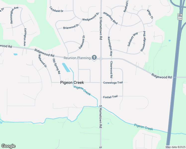 map of restaurants, bars, coffee shops, grocery stores, and more near 877 Fawn Meadows Drive in Akron
