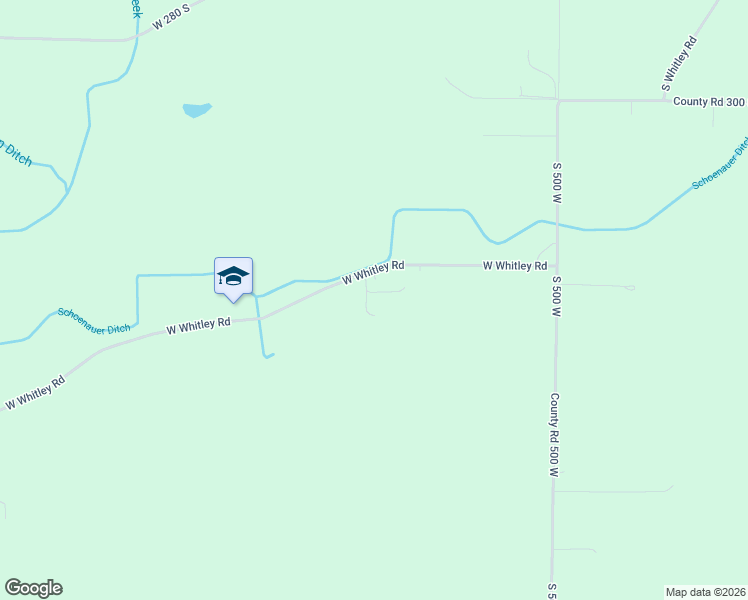 map of restaurants, bars, coffee shops, grocery stores, and more near 5415 West Whitley Road in South Whitley