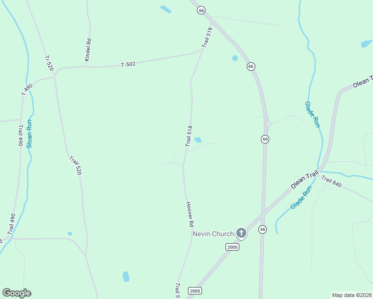 map of restaurants, bars, coffee shops, grocery stores, and more near 737 Hoover Road in New Bethlehem