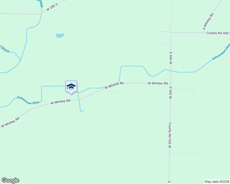 map of restaurants, bars, coffee shops, grocery stores, and more near 5415 West Whitley Road in South Whitley