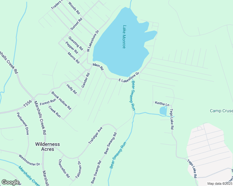 map of restaurants, bars, coffee shops, grocery stores, and more near 6719 Elm Road in East Stroudsburg