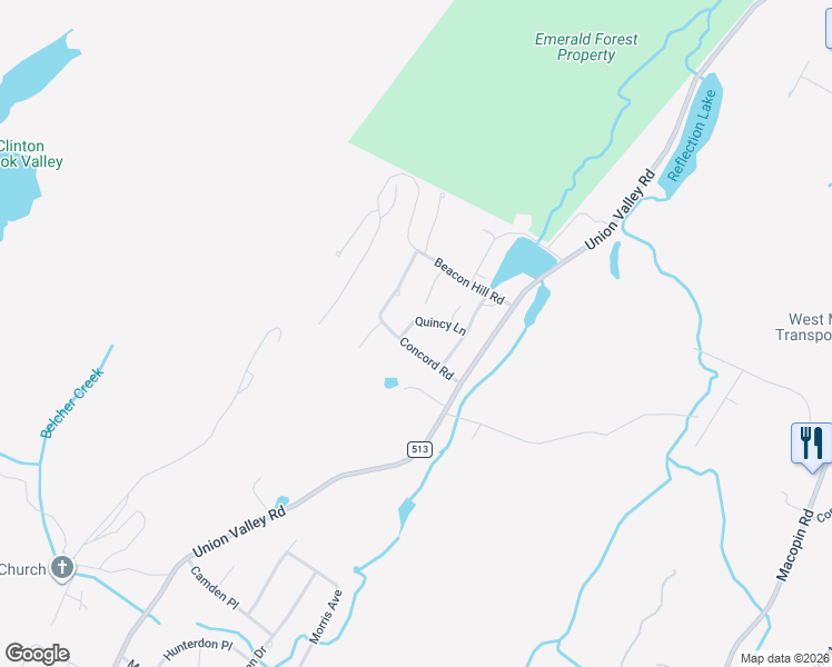 map of restaurants, bars, coffee shops, grocery stores, and more near 10 New Bedford Road in West Milford