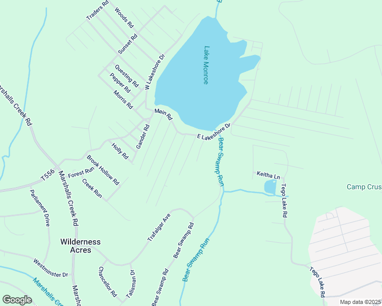 map of restaurants, bars, coffee shops, grocery stores, and more near 6717 Elm Road in East Stroudsburg