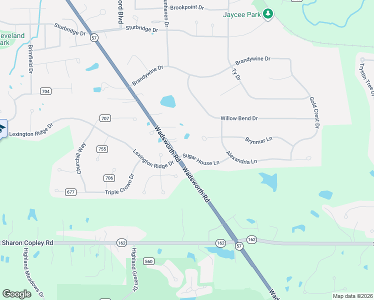 map of restaurants, bars, coffee shops, grocery stores, and more near 1010 Sugar House Lane in Medina