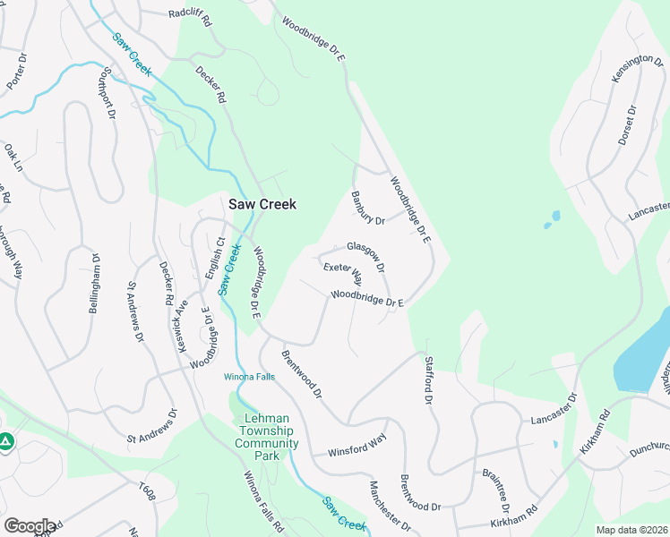map of restaurants, bars, coffee shops, grocery stores, and more near 141 Saw Creek Estate in Bushkill