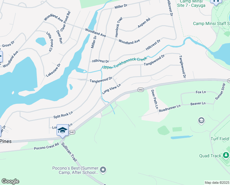 map of restaurants, bars, coffee shops, grocery stores, and more near in Pocono Pines