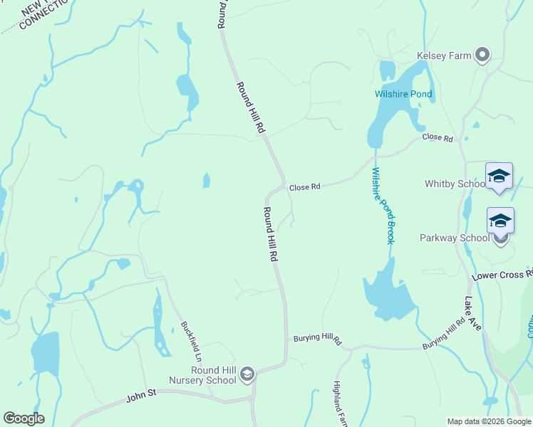 map of restaurants, bars, coffee shops, grocery stores, and more near 538 Round Hill Road in Greenwich
