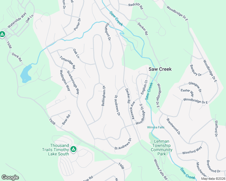 map of restaurants, bars, coffee shops, grocery stores, and more near N Hampton Ct in East Stroudsburg