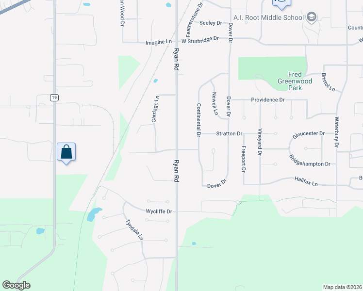 map of restaurants, bars, coffee shops, grocery stores, and more near 5887 Ryan Road in Medina
