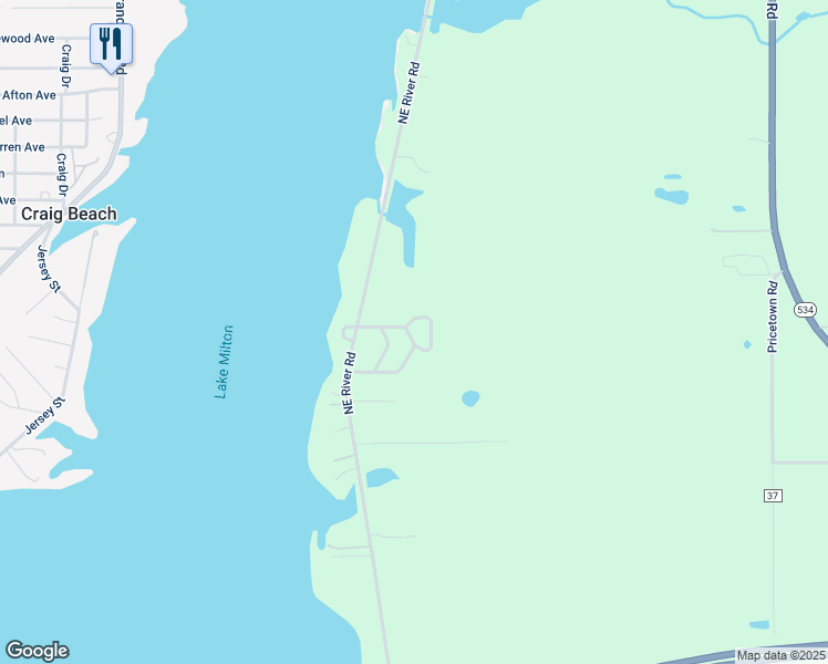map of restaurants, bars, coffee shops, grocery stores, and more near 16684 Summerset Drive in Lake Milton