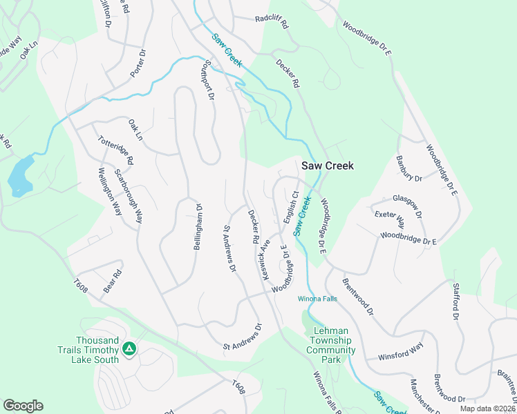 map of restaurants, bars, coffee shops, grocery stores, and more near 138 Falls Circle in Bushkill
