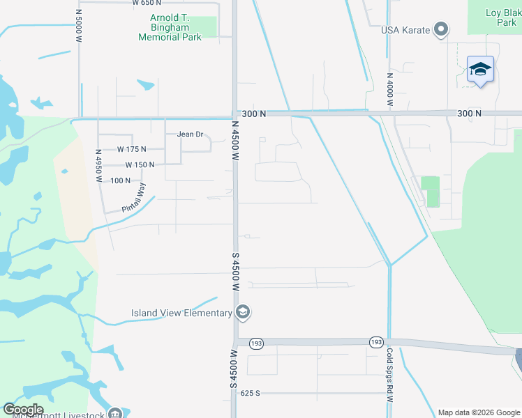 map of restaurants, bars, coffee shops, grocery stores, and more near 4431 West 25 South in West Point