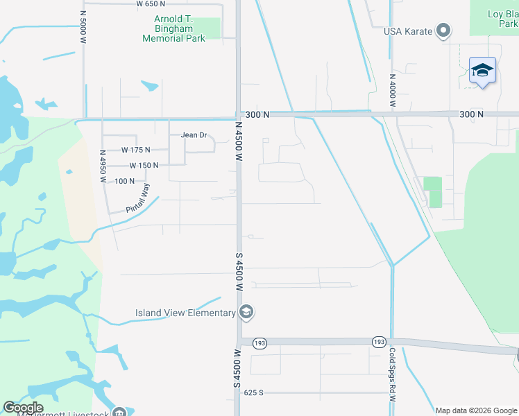 map of restaurants, bars, coffee shops, grocery stores, and more near 4431 West 25 South in West Point