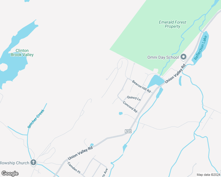 map of restaurants, bars, coffee shops, grocery stores, and more near 51 Beacon Hill Road in West Milford