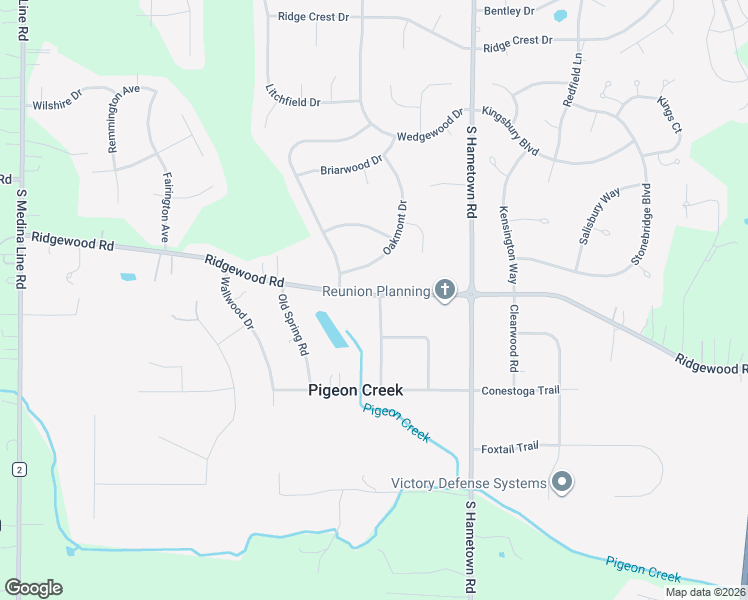 map of restaurants, bars, coffee shops, grocery stores, and more near 4450 Ridgewood Road in Akron