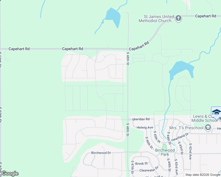 map of restaurants, bars, coffee shops, grocery stores, and more near 12800-13344 South 48th Street in Papillion