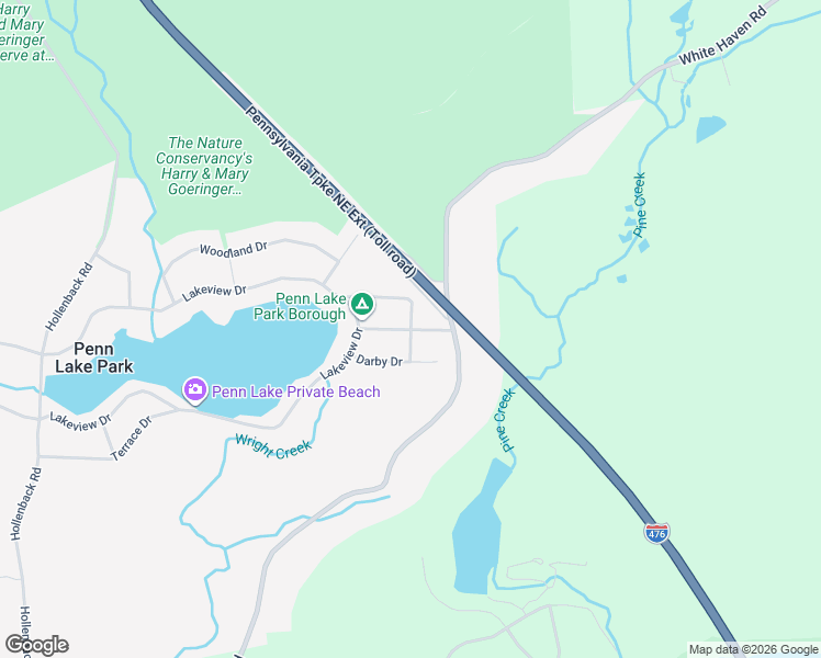 map of restaurants, bars, coffee shops, grocery stores, and more near 157 Williams Dr in White Haven