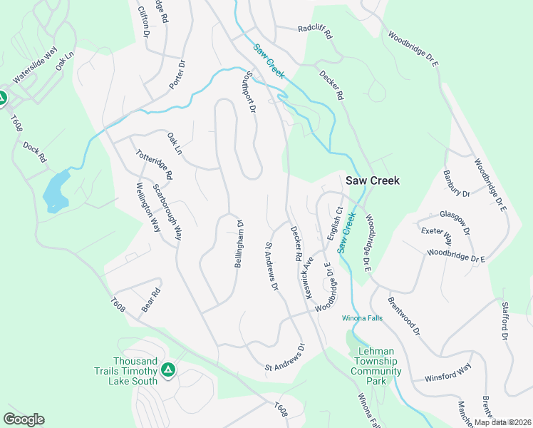 map of restaurants, bars, coffee shops, grocery stores, and more near North Hampton Court in East Stroudsburg