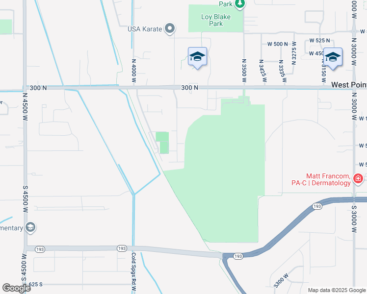 map of restaurants, bars, coffee shops, grocery stores, and more near 22 3830 West in West Point