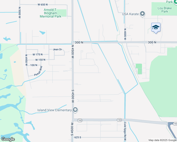 map of restaurants, bars, coffee shops, grocery stores, and more near 4354 West 25 South in West Point