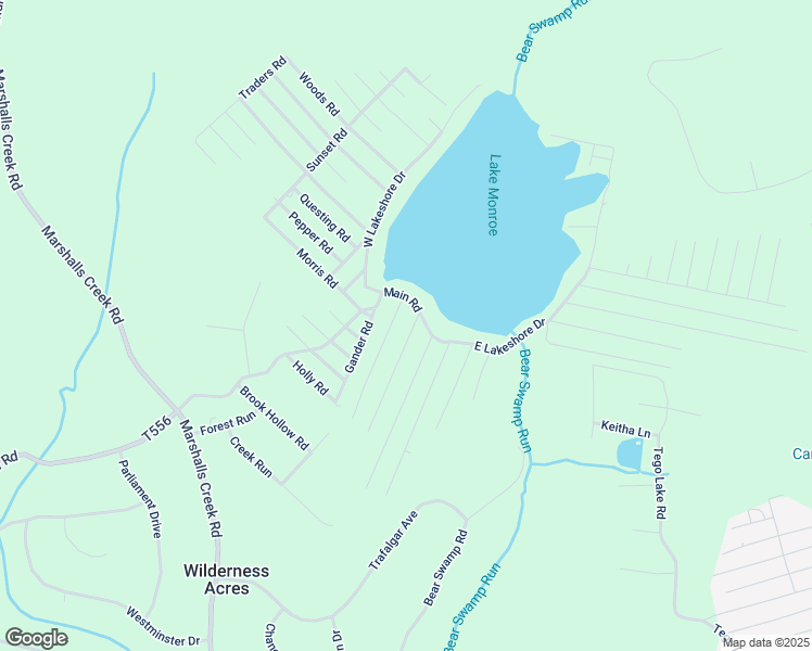 map of restaurants, bars, coffee shops, grocery stores, and more near 6206 Birch Road in East Stroudsburg