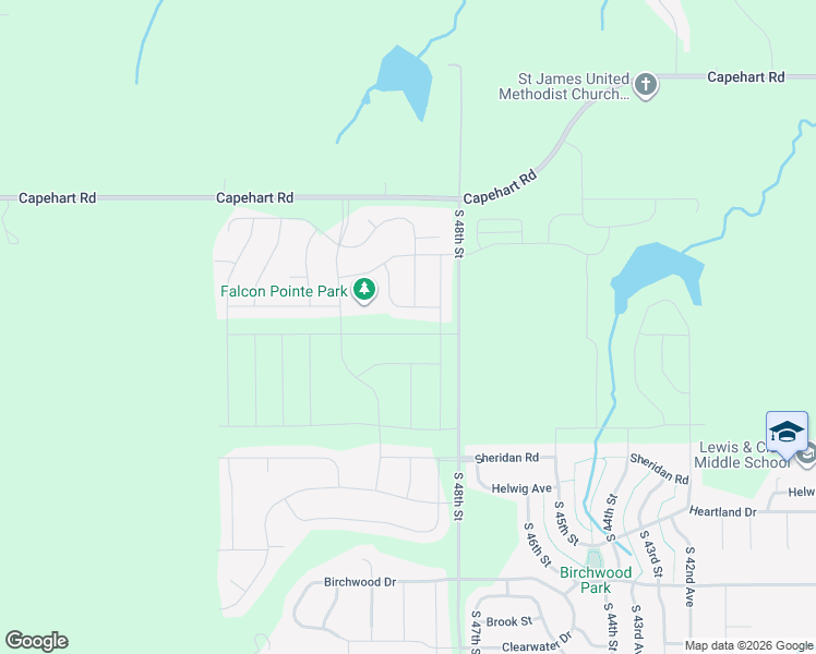 map of restaurants, bars, coffee shops, grocery stores, and more near 13012 South 51st Street in Papillion