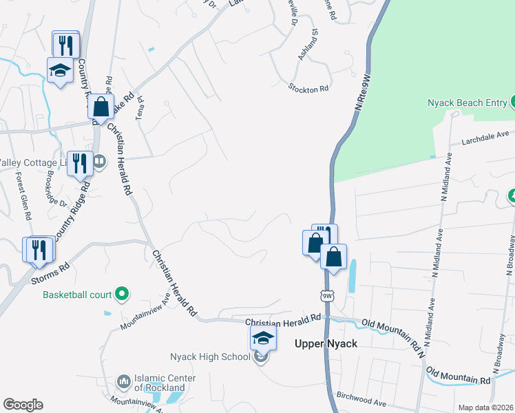 map of restaurants, bars, coffee shops, grocery stores, and more near 20A-C Old Stone Road in Valley Cottage