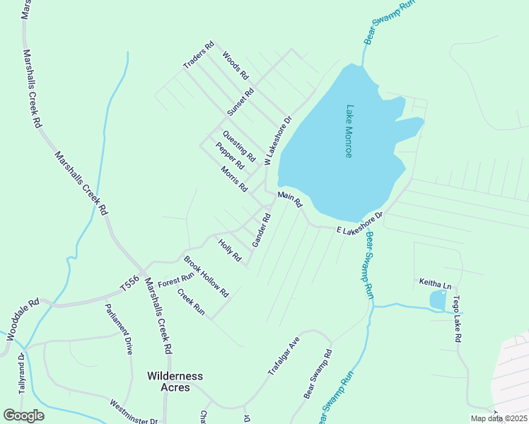 map of restaurants, bars, coffee shops, grocery stores, and more near 1402 Main Road in East Stroudsburg