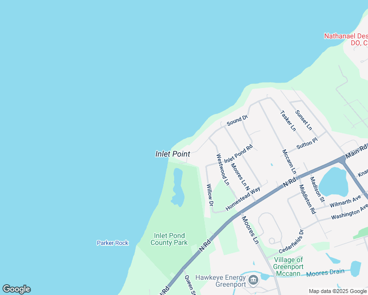 map of restaurants, bars, coffee shops, grocery stores, and more near 2950 Sound Drive in Greenport