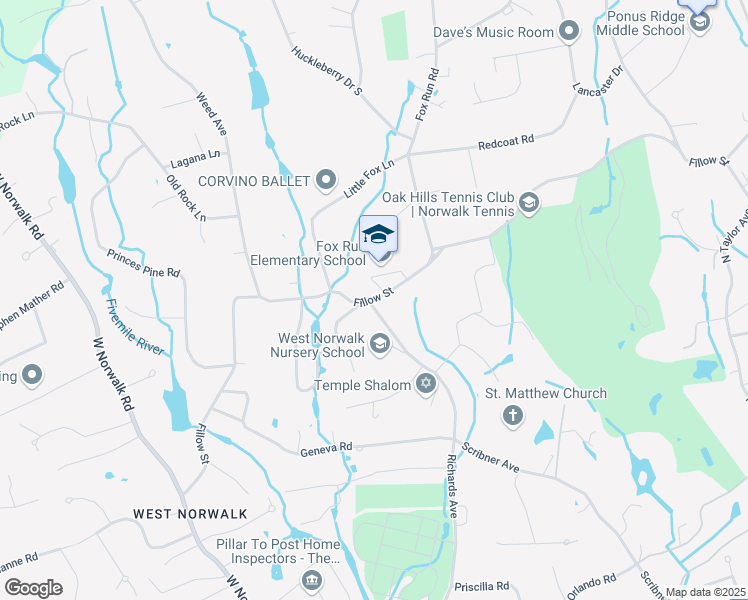 map of restaurants, bars, coffee shops, grocery stores, and more near 238 Fillow Street in Norwalk