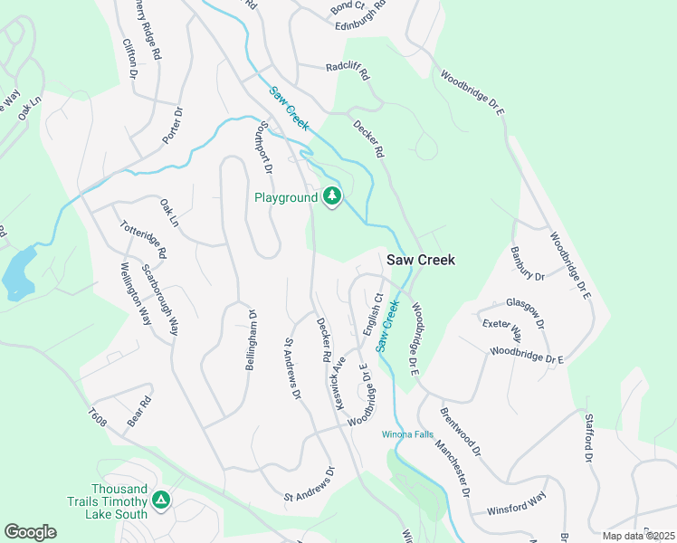 map of restaurants, bars, coffee shops, grocery stores, and more near 113 At the Falls in Bushkill