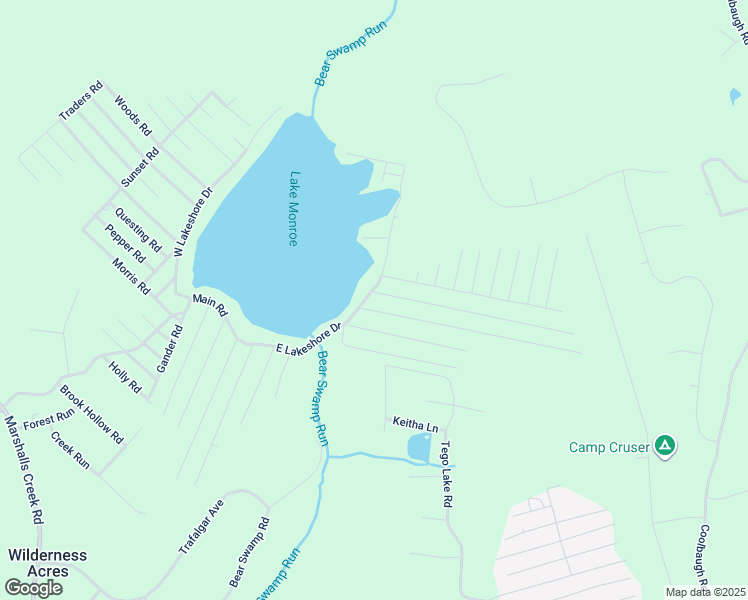 map of restaurants, bars, coffee shops, grocery stores, and more near Daffodil Road in East Stroudsburg