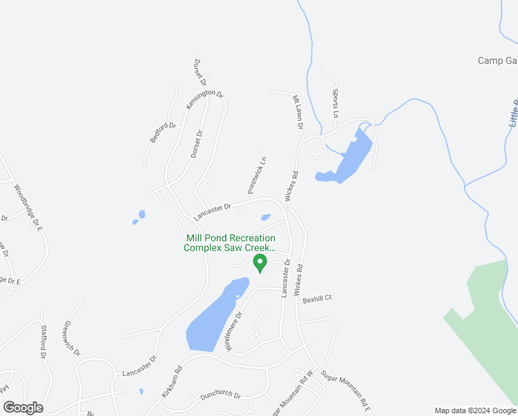 map of restaurants, bars, coffee shops, grocery stores, and more near 1135 Lancaster Drive in Bushkill