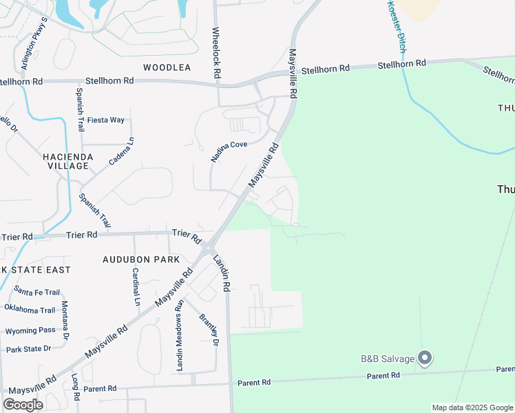 map of restaurants, bars, coffee shops, grocery stores, and more near 9200 Maysville Road in Fort Wayne